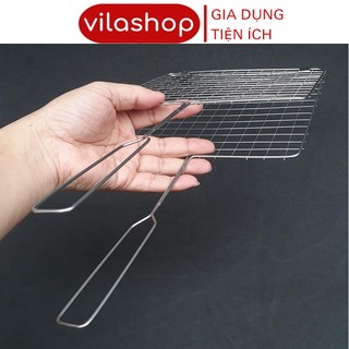  Vỉ Nướng Inox Vilahome Vỉ Nướng Thịt inox Loại Mắt Lưới Dày Vuông 1.5 cm Không Han Gỉ Cứng Cáp 