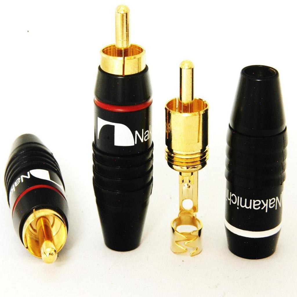 Bộ 4 Jack AV Nakamichi - Jack hoa sen - Jack bông sen - AV nakimichi