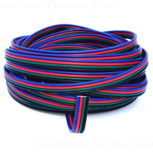 Dây điện 4 lõi đồng mạ thiếc, dây nối dài Led 4PIN, cáp dẹt, UL1007- 22AWG/ 20AWG/ 18AWG