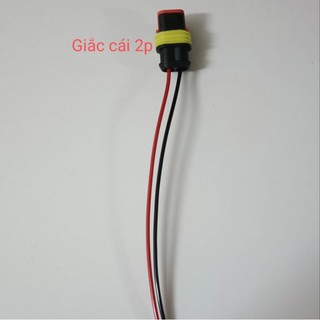 Giắc nhựa chống nước 2p gắn đèn l4x đực cái