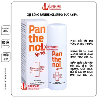 Xịt vết bỏng Panthenol Spray Đức dưỡng ẩm da đầu, 130g