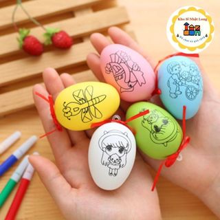 Trứng tô màu tặng kèm bút dạ