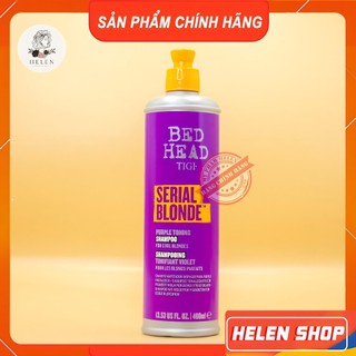 Dầu gội tigi bed head serial blonde™ 400ml | dầu gội ánh tím dành cho tóc tẩy, nhuộm tông lạnh
