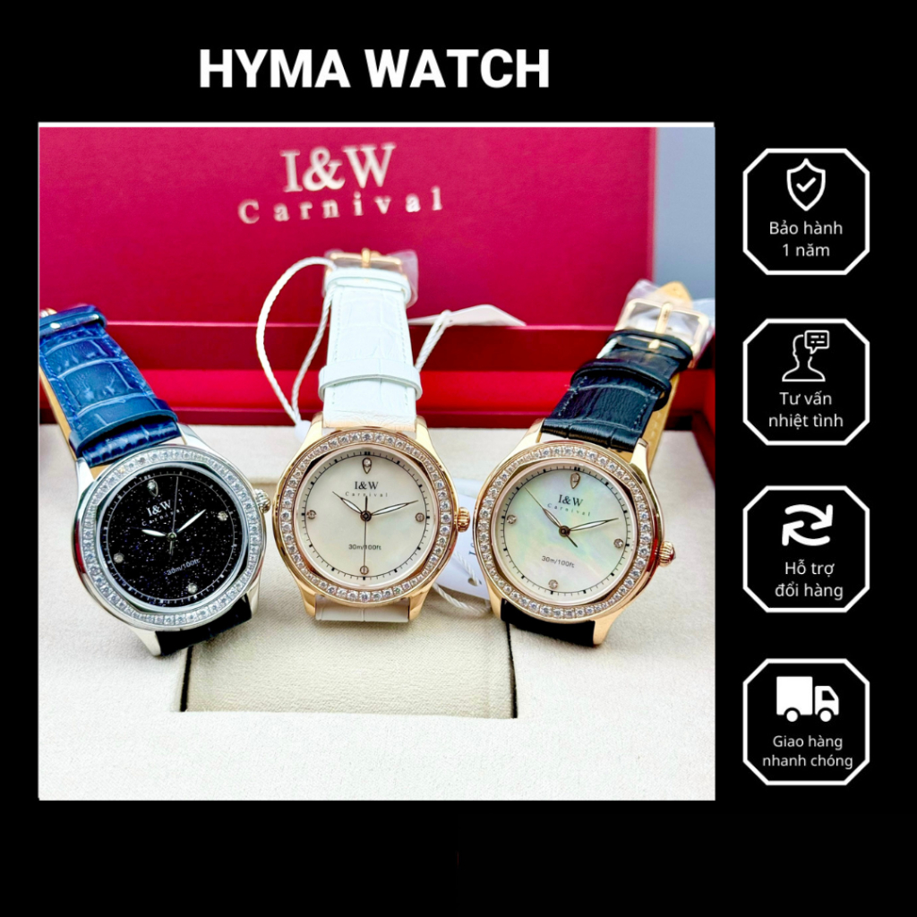 Đồng hồ Nữ cao cấp IW-593L kính sapphire Bảo hành 2 năm Hyma Watch