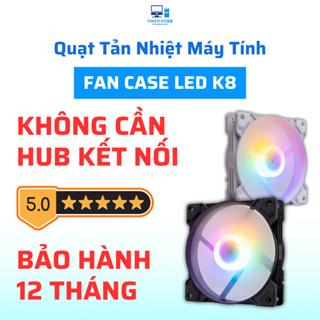 Quạt tản nhiệt, Fan Case Led COOLMOON/REDMOON K8 RGB LED bền bỉ và mát (không Hub) - Tặng kèm ốc