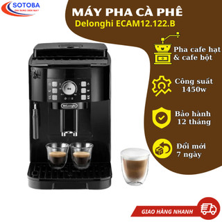  Máy pha cà phê Delonghi ECAM12.122.B Hệ thống pha Cappuccino pha được cà phê hạt hoặc cà phê bột Bảo hành 12 tháng 
