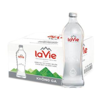 Nước khoáng thiên nhên LAVIE GLASS không ga chai thủy tinh 450ml