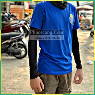 Bao Tay Dài Chống Nắng Nam Nữ Hicool Xỏ Hở Ngón Chống Tia UV Mùa Hè Có Vân Chống Trượt