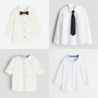 Áo sơ mi trắng HM auth cho bé size 4m-10y