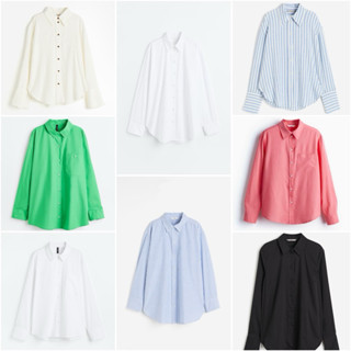 Áo sơ mi trắng, sơ mi nữ HM auth