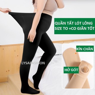 Quần tất lót lông giặc máy không xù - lông dày chịu nhiệt âm 10 độ