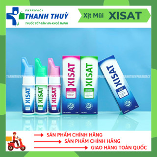 Xịt Mũi  Xisat, Làm Sạch Bụi Bẩn Ra Khỏi Mũi, Ngăn Chặn Mầm Bệnh Xâm Nhập Vào Cơ Thể, Chai 75ml