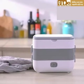 Hộp cơm cắm điện văn phòng 3 tầng giữ nhiệt 4 khay thức ăn, Hộp com hâm nóng tự nấu chín hâm nóng đồ ăn ruột inox