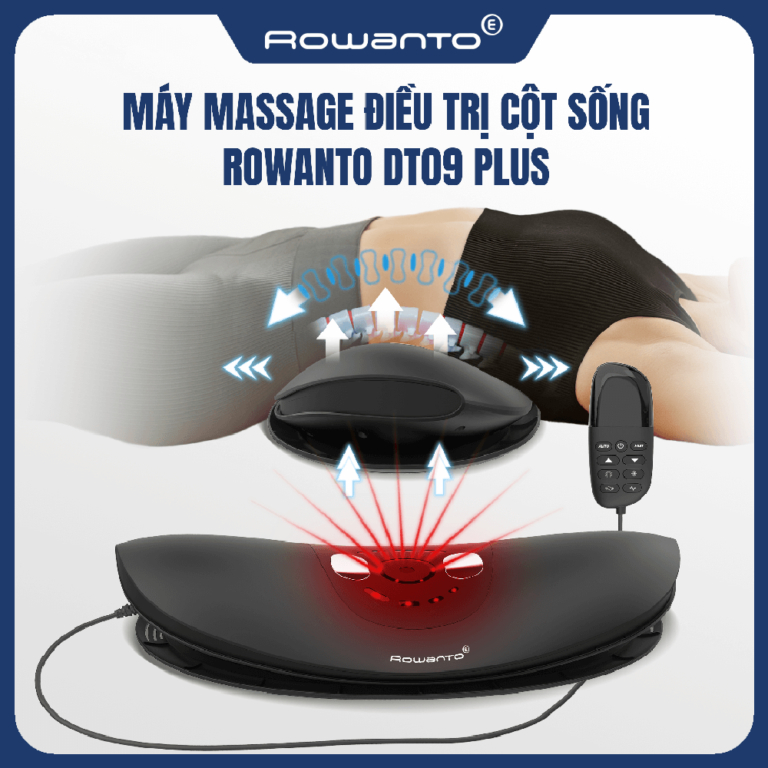 Máy Massage Điều Trị Cột Sống Rowanto Dt09 Plus, bản nâng cấp DT08, mẫu mới nhất 2024