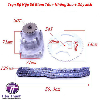 Hộp Số Dây sên xích Đĩa Nhông T8F Chuyên Chế Đồ