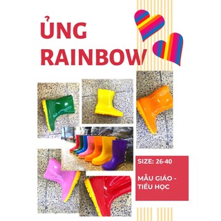 Ủng trẻ em size 26-40 nhiều màu đế cứng, ủng đi mưa cho bé