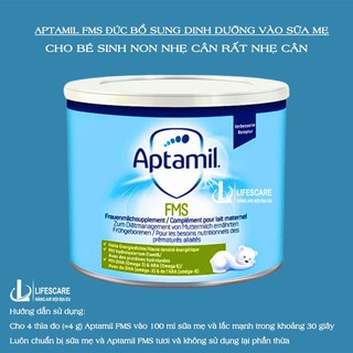 Sữa Aptamil FMS bổ sung vào sữa mẹ cho bé sinh non nhẹ cân rất nhẹ cân, hộp 200g - Lifescare