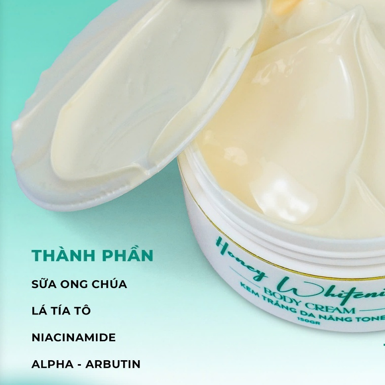 Kem body dưỡng trắng da, make up nâng tone sáng mịn ngăn ngừa lão hoá - Honey Whitening Mla Beauty