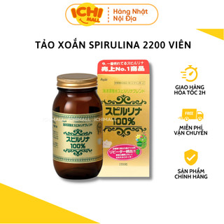 Tảo xoắn tem đỏ nhật bản, viên tảo xoắn spirulina 2200 viên