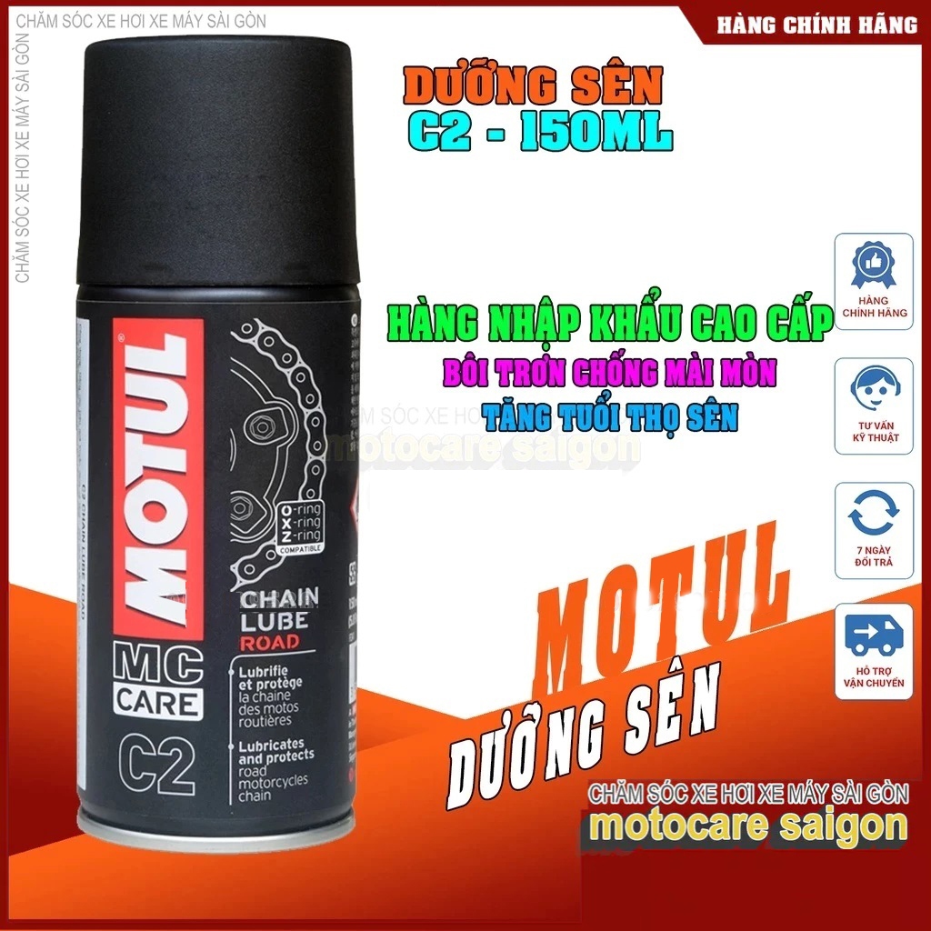 Chai xịt dưỡng sên Motul C2 150ml
