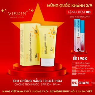 Kem chống nắng VISKIN SPF 50+, PA+++ 10 loài hoa  - 50g [CHÍNH HÃNG]