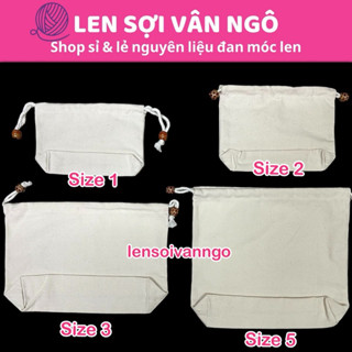 PK túi: Túi vải canvas rút dây S1 (Ngang 22cm x Cao 15cm)(26126)