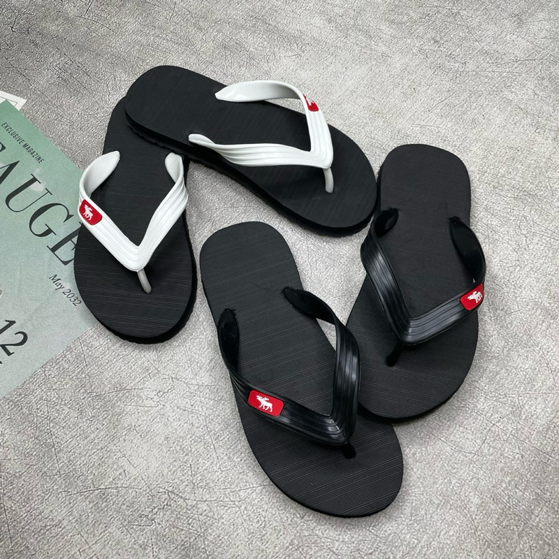 Dép Tông Nam tông lào xỏ ngón thiết kế đơn giản logo hươu đế cao su