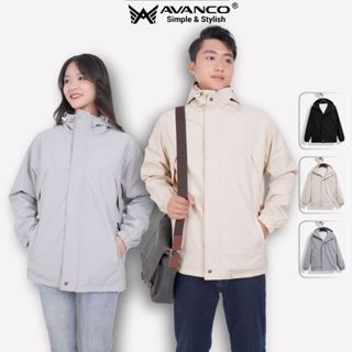 Áo khoác cặp đôi nam nữ có mũ vải gió dù chống nước, form rộng unisex 2 lớp lót lưới AVGL2-AV AVANCO