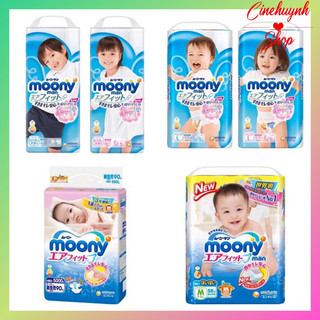 [HCM] [CỘNG MIẾNG] Tả/Bỉm Dán/Quần MOONY NỘI ĐỊA NHẬT full size NB96/S87/M68/L58/XL44