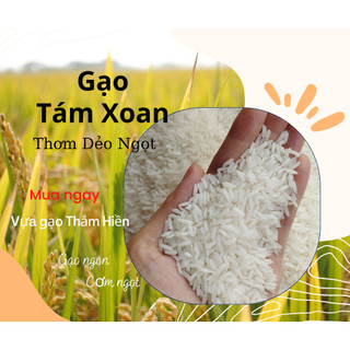 5kg gạo tám xoan - gạo thơm dẻo ngọt - gạo dẻo vừa, thơm cơm - bena organic