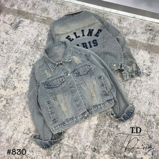 Áo khoác bò jeans nữ thêu chữ sau siêu hot