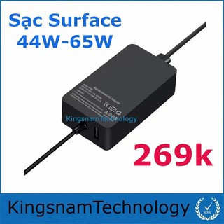 Sạc surface pro 4 5 6 7 15v-4a 15v 2.58a microsoft hub model 1625 1724 1796 1800 1866 44w - 65w nhãn thay thế