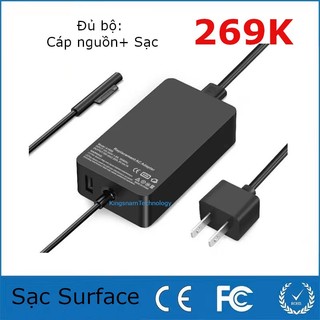 Sạc surface pro 4 5 6 7 15v-4a 15v 2.58a microsoft hub model 1625 1724 1796 1800 1866 44w - 65w nhãn thay thế