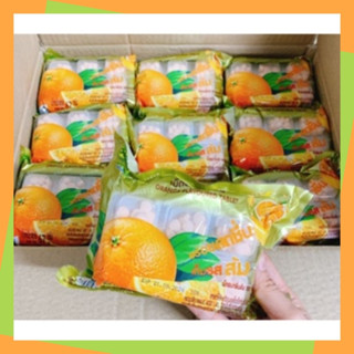 Sỉ thùng kẹo ngậm vitamin C cam hình trái tim Thái Lan giá rẻ 36 túi