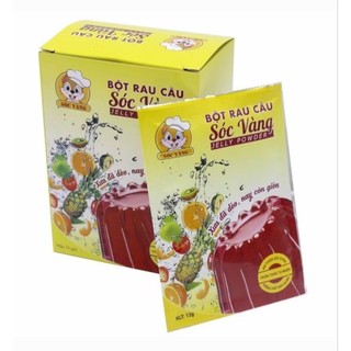 ( 1 Gói) Bột Thạch Rau Câu Con Sóc Vàng 12 Gr