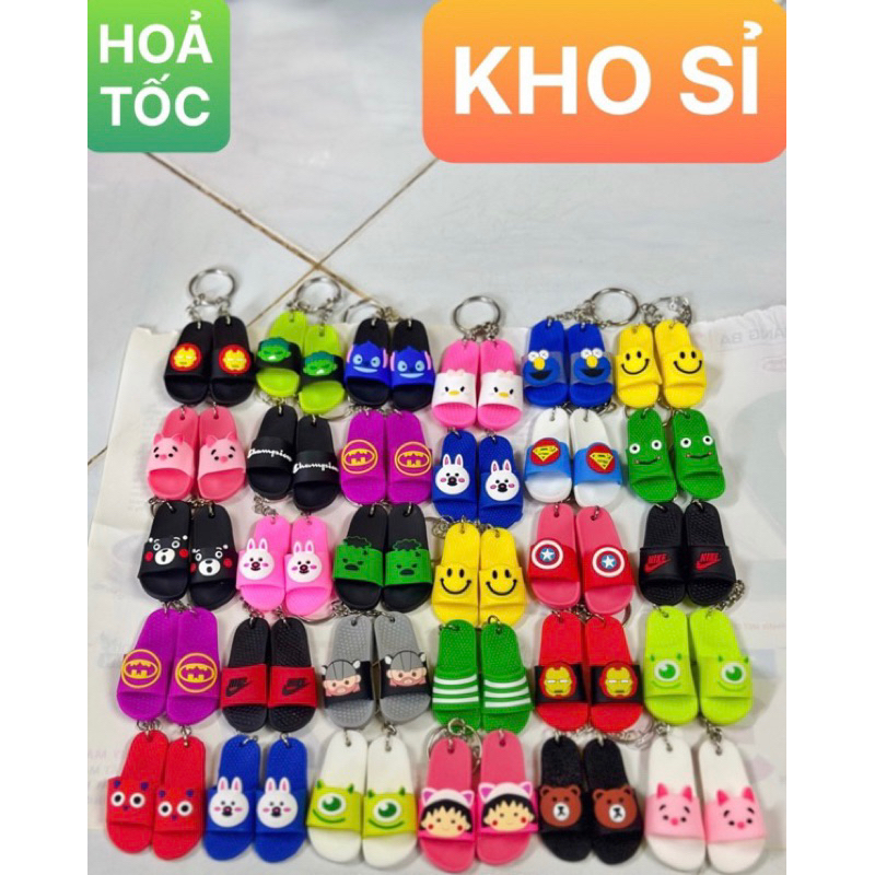 (Sỉ) MÓC KHOÁ Hình ĐÔI DÉP Siêu Cưng,Chất Silicon