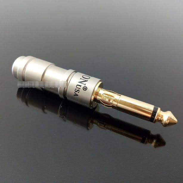 2 Đầu hàn Jack 6ly | 6.5mm Liton thẳng xám