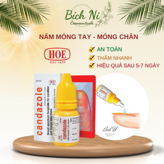 Candazole Lotion 10ml dung dịch loại bỏ nấm móng tay, nấm móng chân, candida