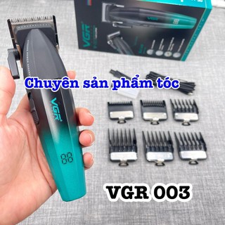 ✅VGR Tông đơ cắt tóc VGR 003 tăng tốc lưỡi mài chuốt sắc bén kim loại titanium sứ ceramic pin 2500mAh thời gian sử dụng