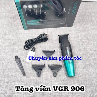 ✅VGR Tông đơ cắt tóc VGR 003 tăng tốc lưỡi mài chuốt sắc bén kim loại titanium sứ ceramic pin 2500mAh thời gian sử dụng