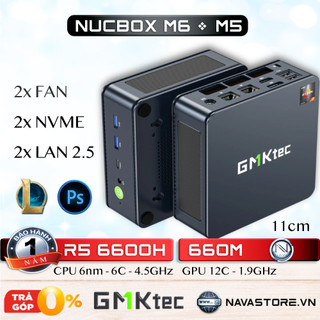 [NAVA] NucBox M6 Ryzen 5 6600H⏐M5 R7 5700U Win11 PRO Máy tính Mini PC GMK GMKtec