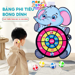 [Kèm Bóng+Móc Treo] Đồ Chơi Bảng Phi Tiêu Bóng Gai, Phi Tiêu Ném Bóng Dính Gai Rèn Tính Tập Trung Và Vận Động Tinh
