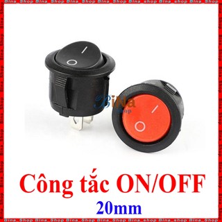 Công tắc bập bênh ON/OFF 6A/250V , 10A/125V 20mm Công tắc bật tắt 2 chân