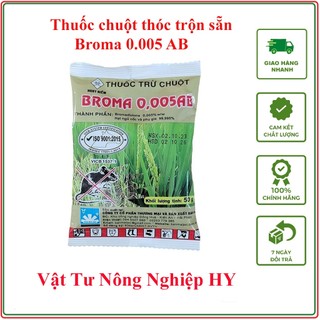 THUỐC DIỆT CHUỘT BROMA 0.005AB gói 50g