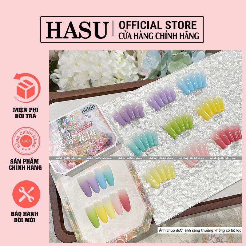 [ Chính Hãng ] Set gel dặm ombre EIDDO 9 màu ( MVH ) - khay gel nén dặm ombre siêu hot - Chuẩn màu -