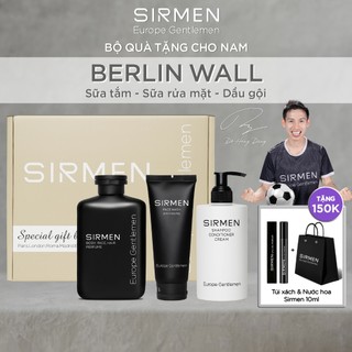 Giftbox combo 3 berlin wall sirmen europe gồm sữa tắm gội nam 4 in 1 - dầu gội nam 3 in 1 và sữa rửa mặt nam 2 in 1
