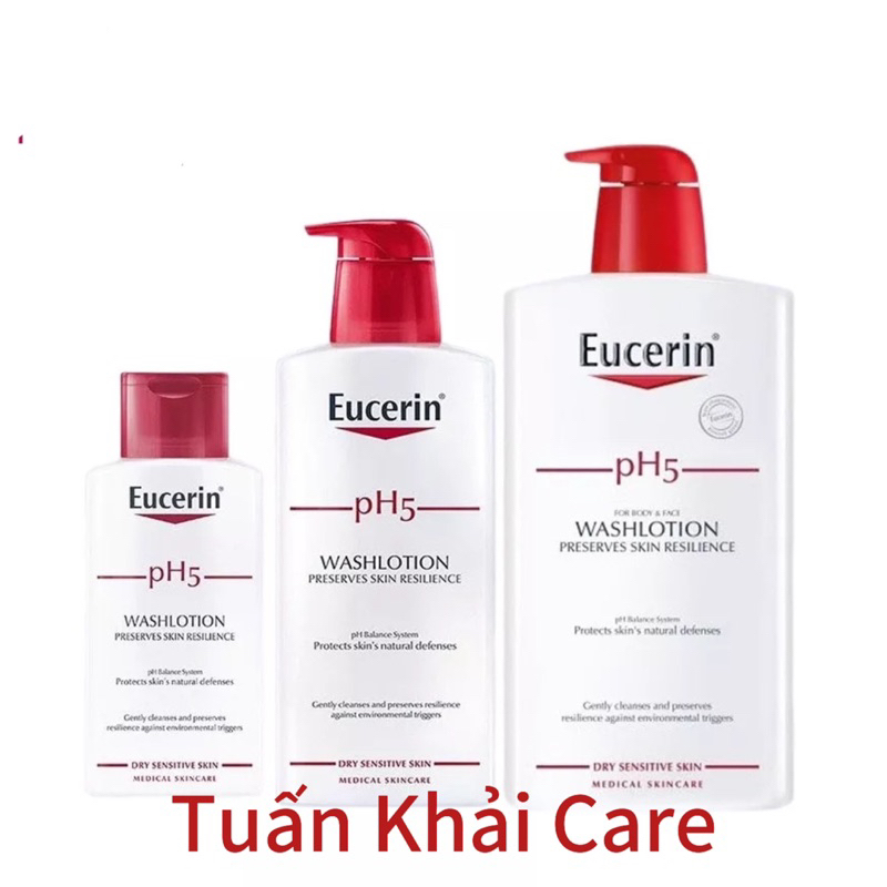[ Chính Hãng Tem Phụ Tiếng Việt date mới nhất] EUCERIN SỮA TẮM PH5 DÀNH CHO DA NHẠY CẢM