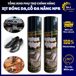 Xịt bóng da, gỗ, cao su,Xịt bóng nội thất phục hồi nhựa ô tô nhà cửa WAX NPR