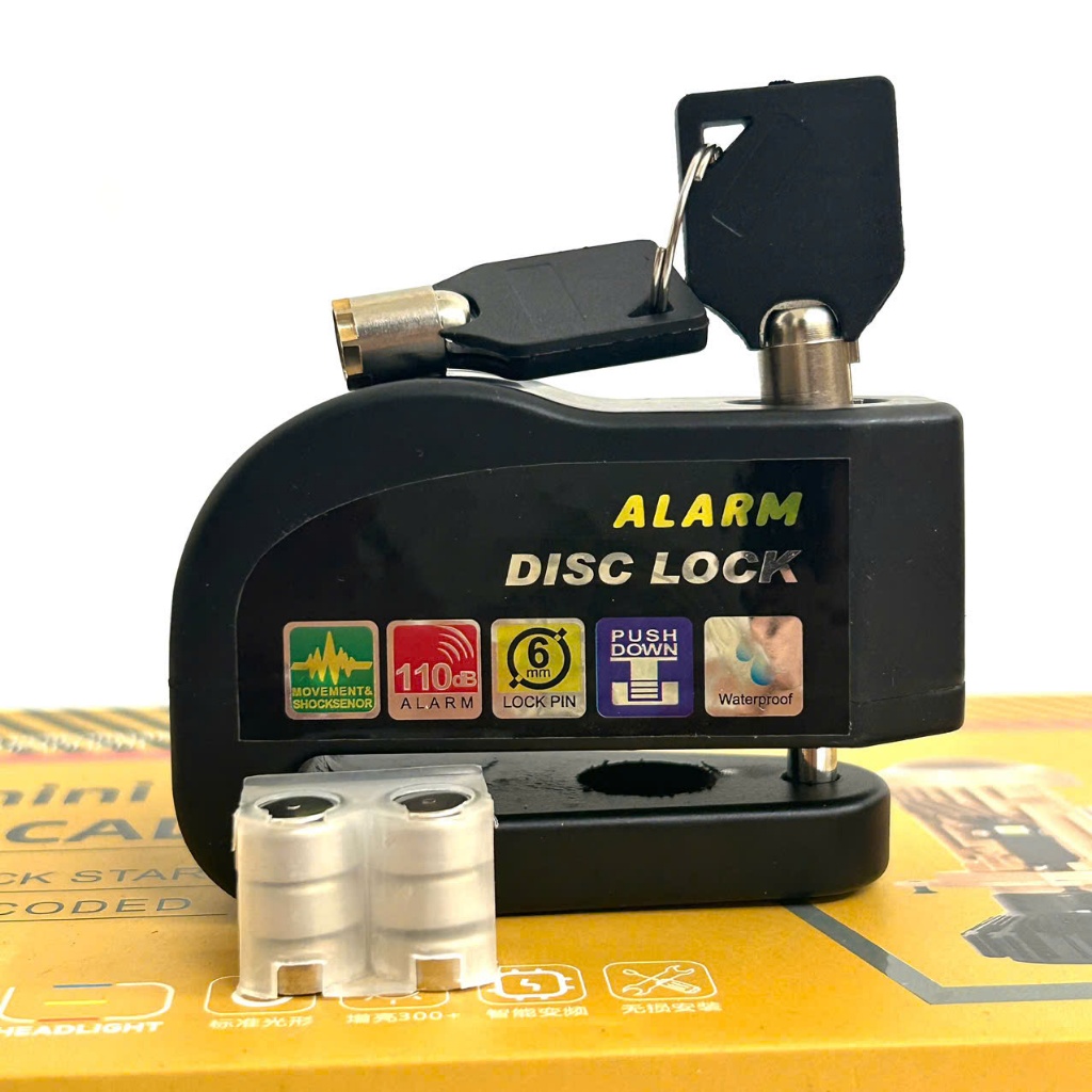 Ổ Khoá Chống Trộm Càng Phanh Đĩa Xe Máy Có Còi Báo Động Chống Trộm Alarm Disc Lock Mã SL2