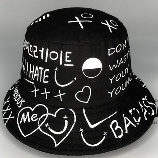 Mũ bucket in chữ Graffiti Nam/Nữ- nón tai bèo vành